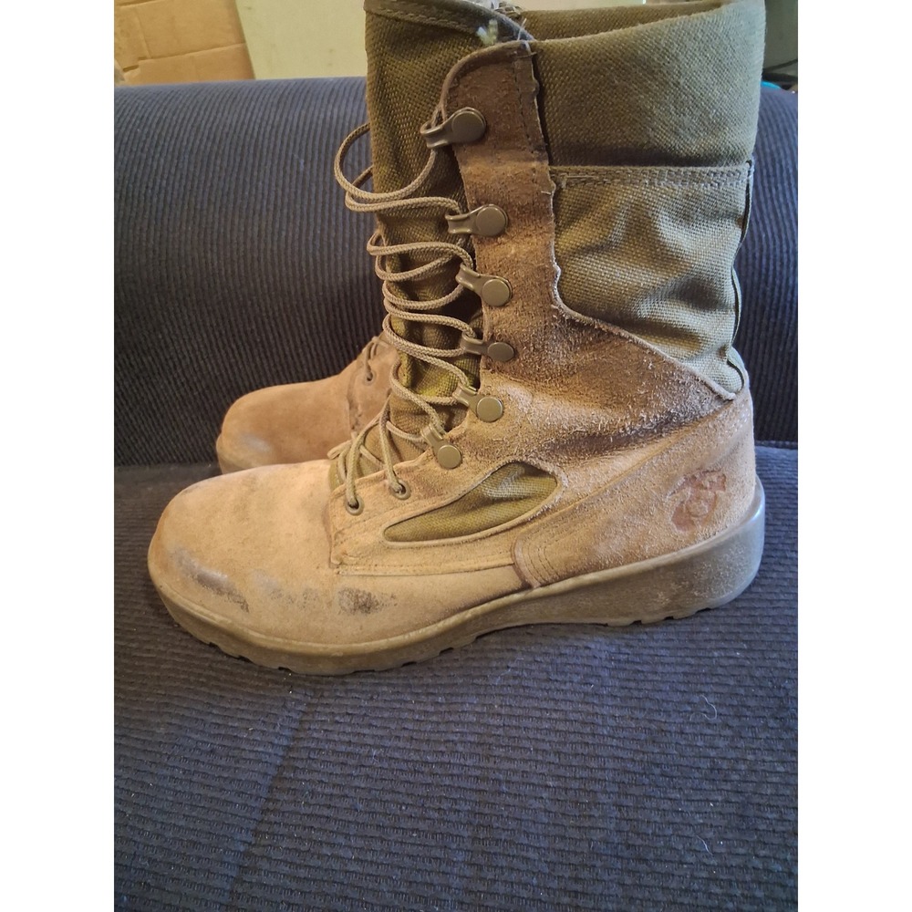 Belleville USMC Gore-Tex Combat Boots Tan Suede Vibram Mens 8W Made in USA